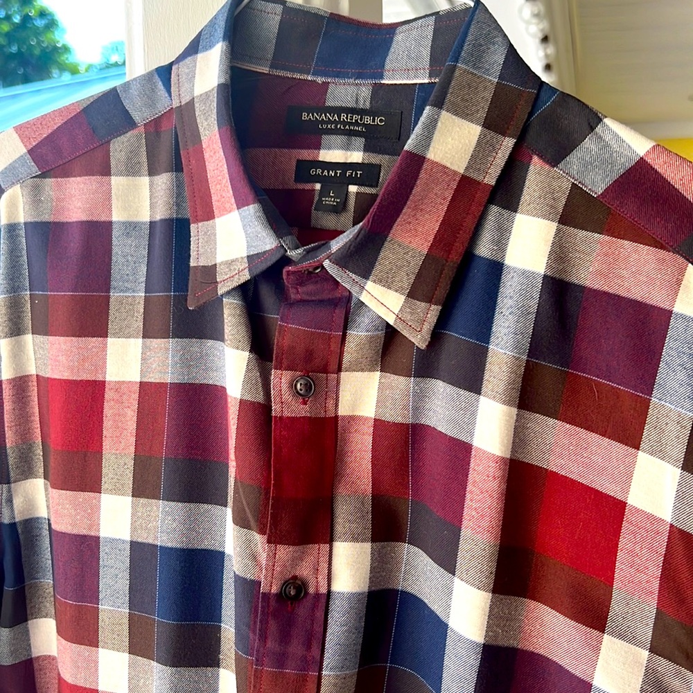 Banana Republic Grant Fit. Large. Luxe Flannel